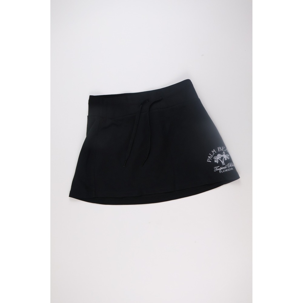 Ocean Drive Womens Skort Palm Beach Florida Black Solid Large NWT